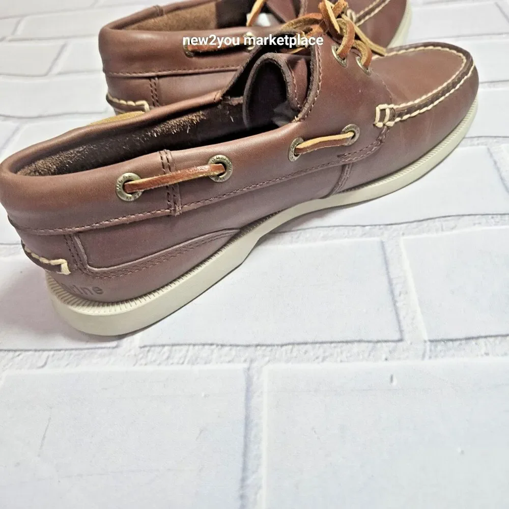 West Marine Boat Shoes Womens Size 7 Classic Mocs 1310 Loafers Brown Slip On